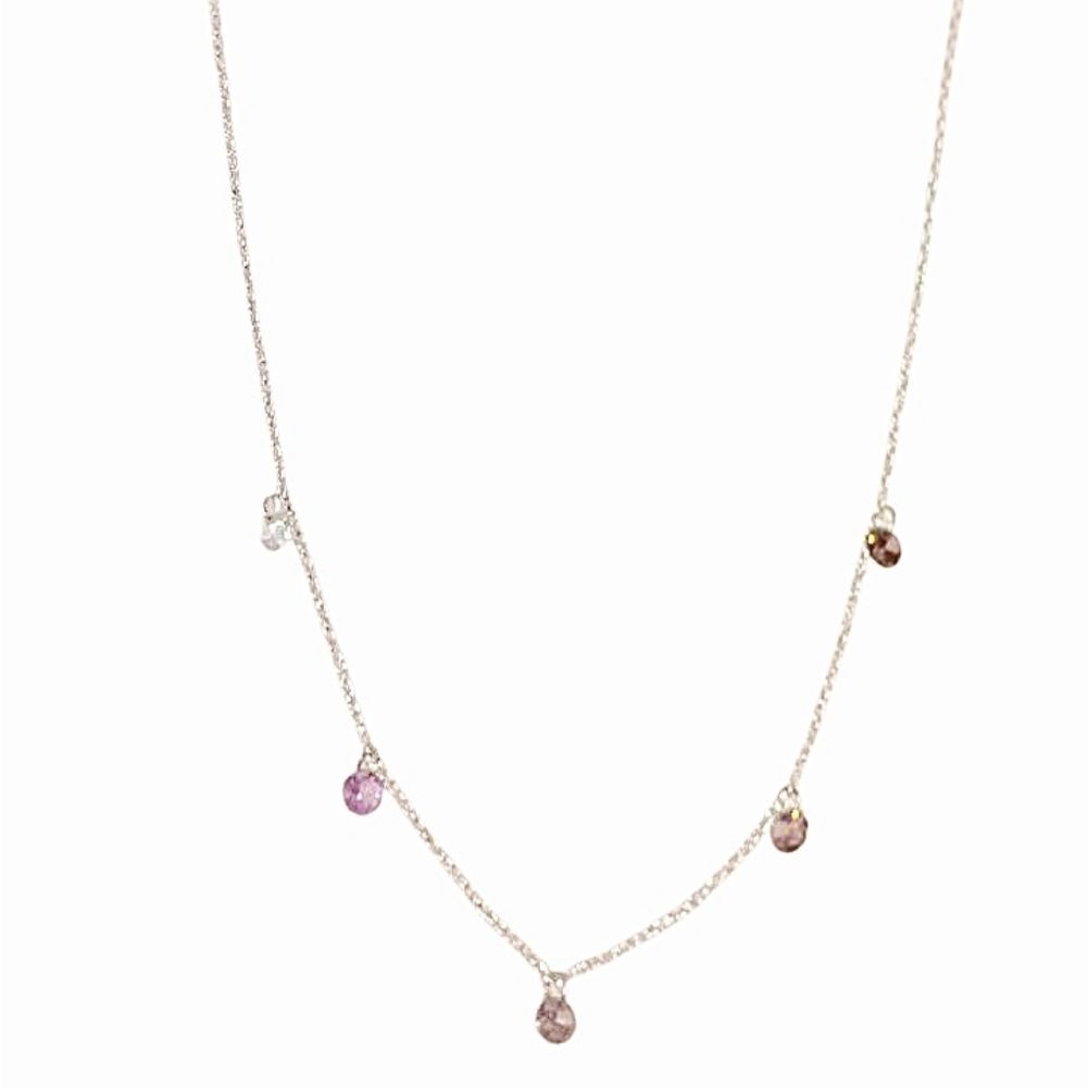 A New Day Elegant Multi-Color Gemstone Necklace 15$